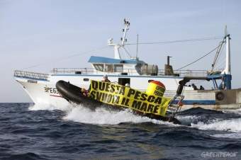 Greenpeace contro la pesca eccessiva nel Canale di Sicilia